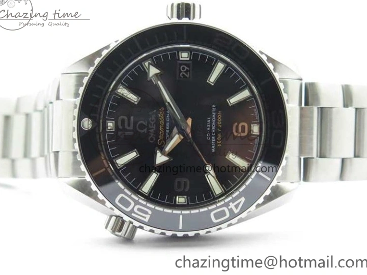 0501 Planet Ocean 39.5mm Black Ceramic Bezel SS VSF 1:1 Best Edition Black Dial on SS Bracelet A Stretchable 7890